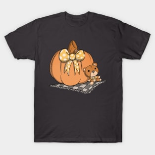 Pumpkin & Teddy Bear Autumn T-Shirt